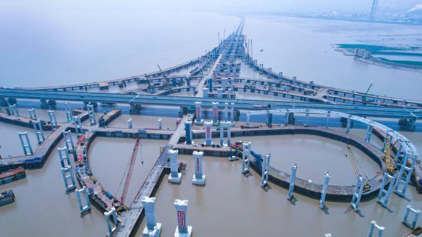 Hangyongin monilinjaisen ningbo I-vaiheen projektin binhain vaihdon viimeinen paalutus valmistui