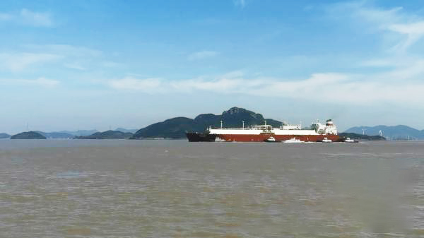 Ningbo on vastaanottanut 50,9 miljardia neliömetriä maakaasua 500. LNG-aluksensa saapuessa