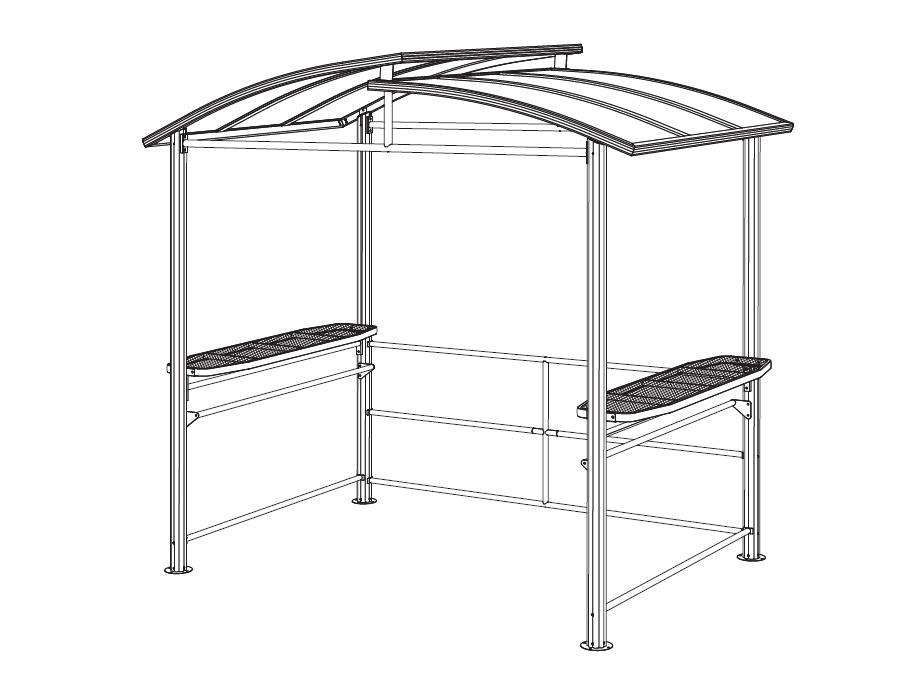 Kuinka asentaa BBQ-huvimaja 8 ft x 5 ft Hardtop Instructions