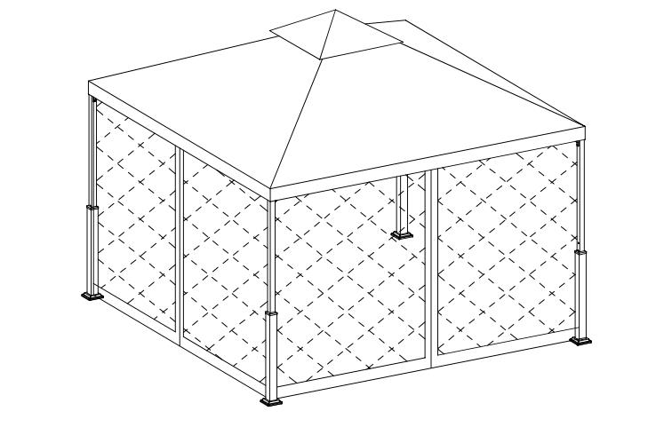 10X10Ft Patio Garden Gazebo -asennusopas
