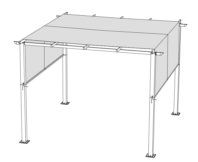 10'x10' litteät Pergola-tuoteoppaat