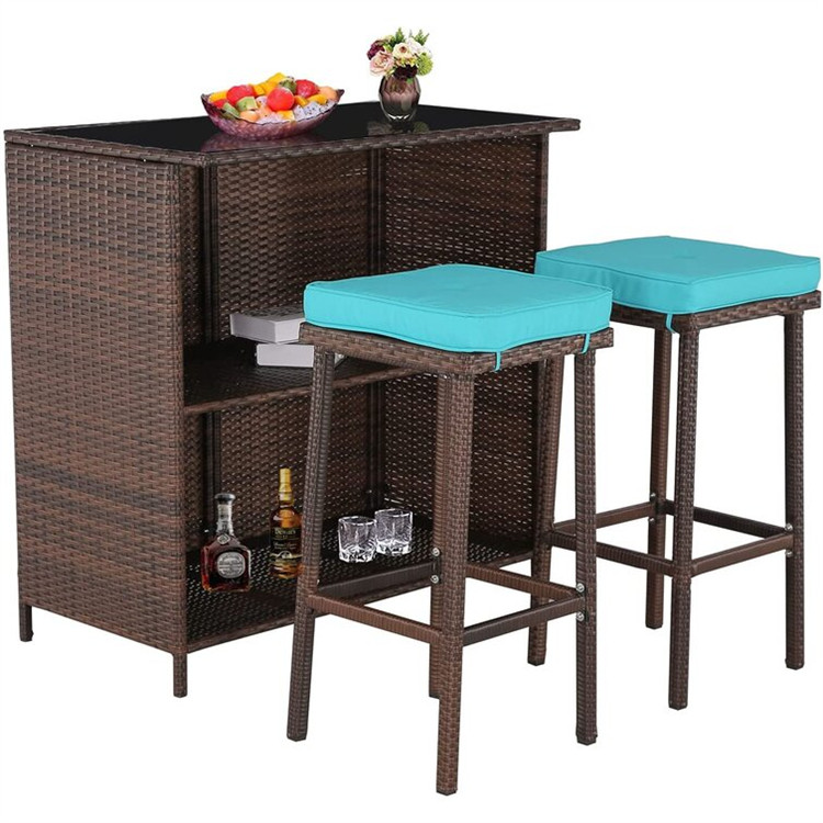 3 kpl Patio Rattan pajutankosarja