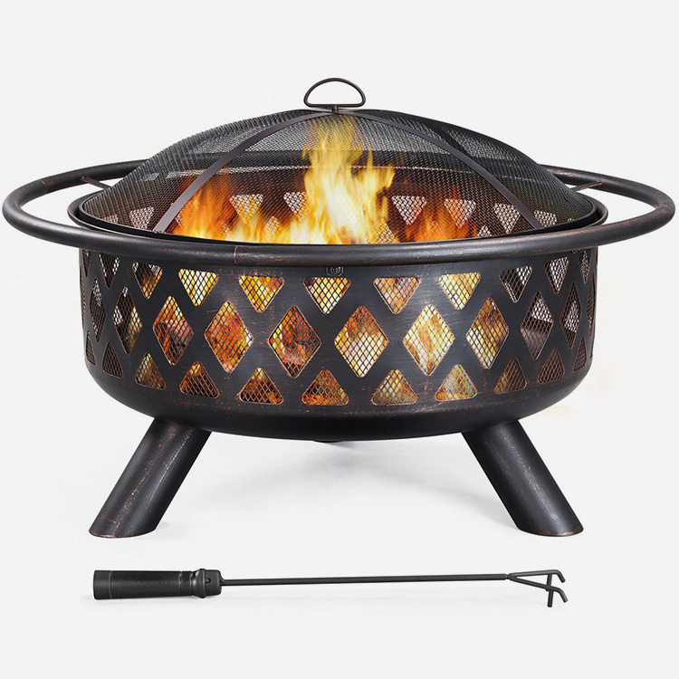 36'' ulkona Iron Fire Pit
