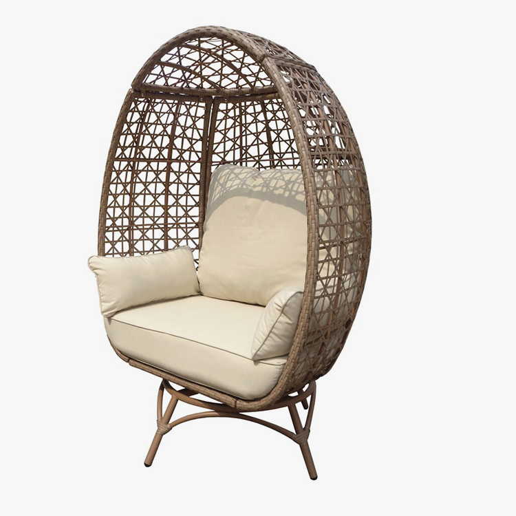 Outdoor Wicker kääntyvä munatuoli